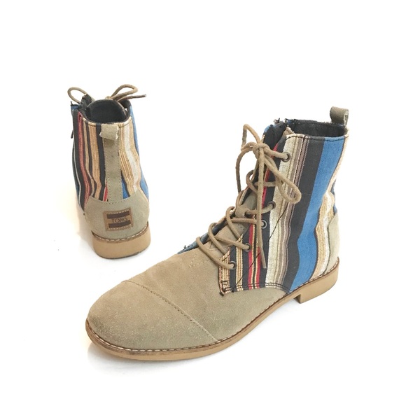 Toms Shoes - ***SOLD***TOMS | Alboot Combat Striped Ankle Boot